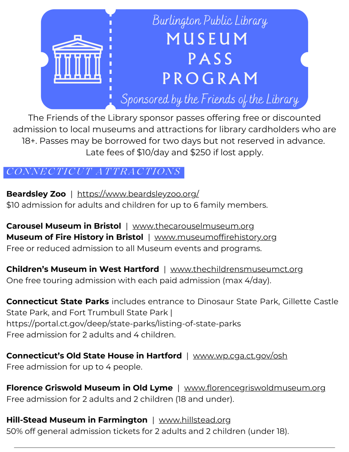 Museum Passes - Burlington Public Library